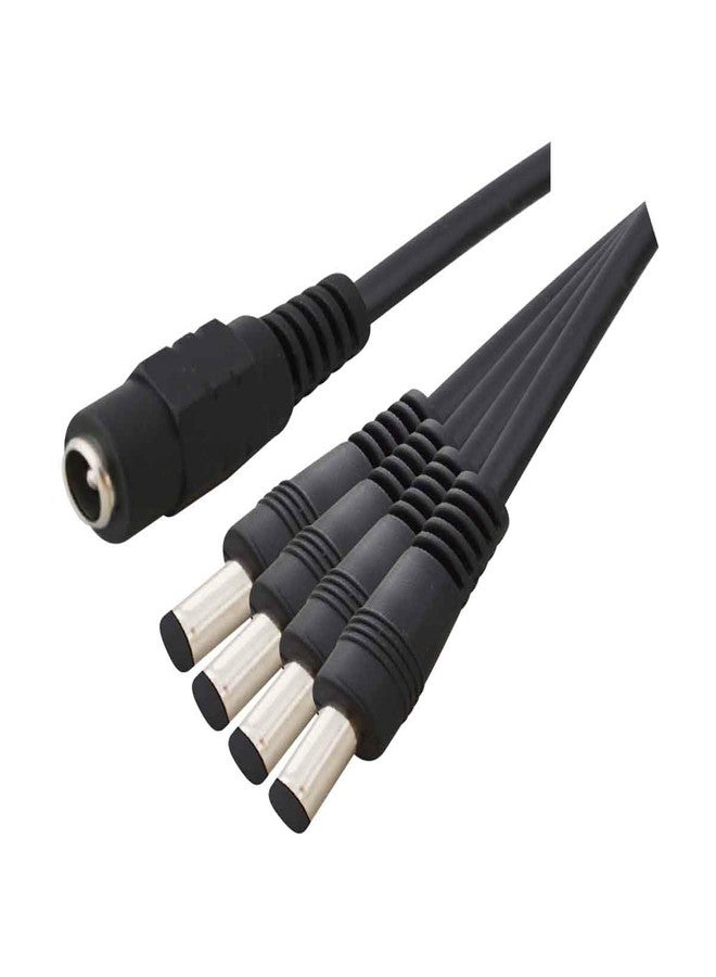 MX 4-Way DC Power Splitter Cable - 1 Female to 4 Male 5.5mm x 2.1mm Barrel Plug Y Adapter for CCTV Cameras, LED Light Strips, Routers, and Electronics - Image 3